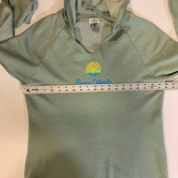 Always Optimistic Men's Mountain Sunrise Curved Hem‎ Long Sleeve Hoodie Size M - Picture 12 of 14
